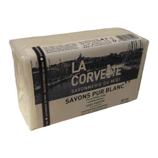 Pure witte zeep La Corvette 5 x 100 gram