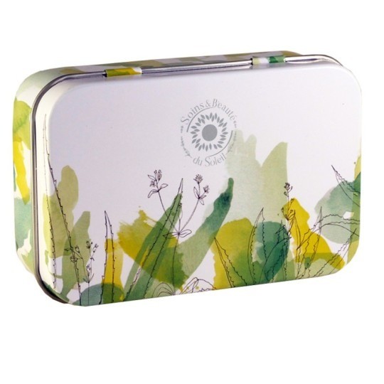 Boite a savon en metal aloe vera