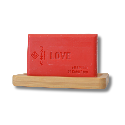 Love zeep  125 gram met zeep plankje bamboe 0