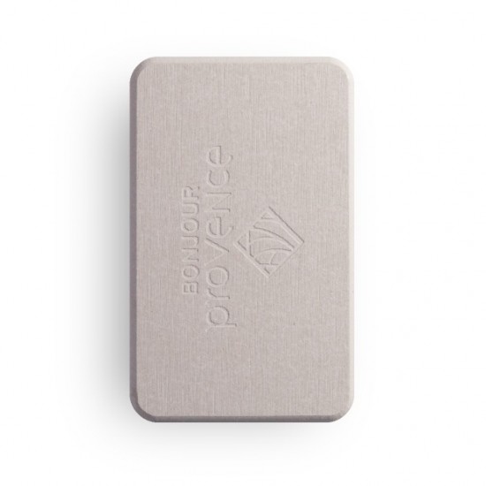 Zeepbakje voor zeep en bar, lichtgrijs, absorberende steen