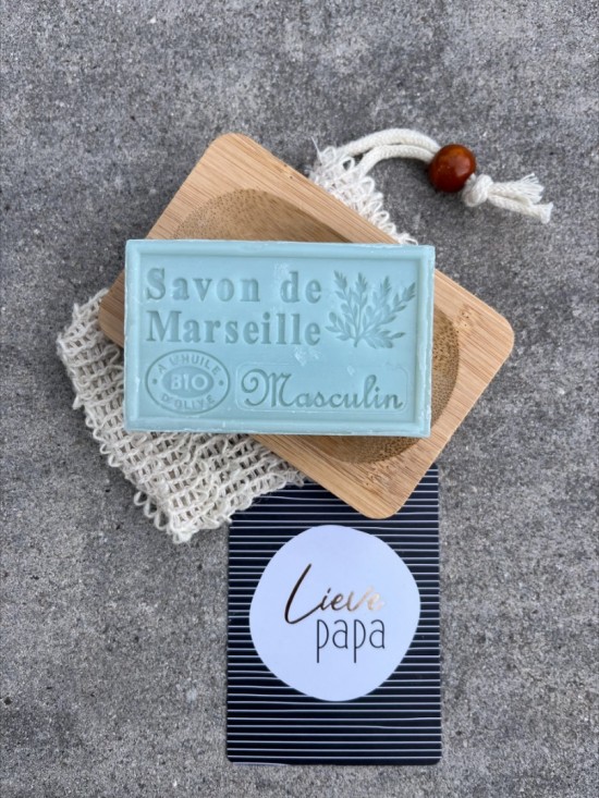 Vaderdag cadeau met mannen zeep