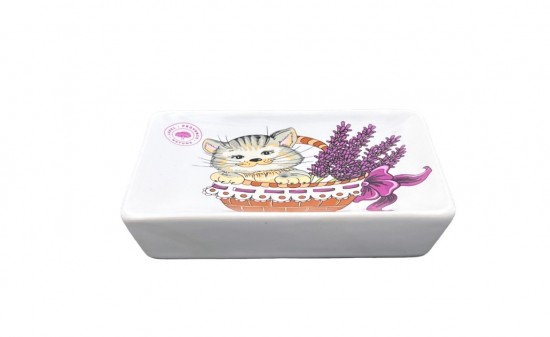 Keramieken Zeepbakje – Kattenmand: handgemaakt en duurzaam zeepbakje met charmant ontwerp. Perfect voor badkamer of keuken met een vleugje Franse stijl.