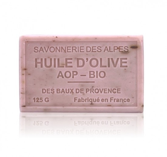 Fleur de Cerisier exfoliërende zeep met kersenbloesem geur, Franse AOP olijfolie en gedroogde bloemen scrub, natuurlijke verzorgende zeep