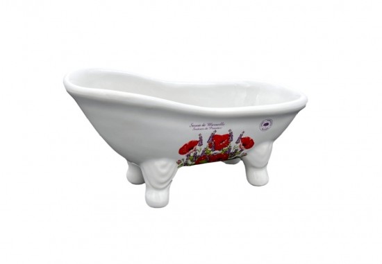 Keramieken badkuip bloemen