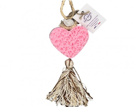 Zeepvlecht hart roze