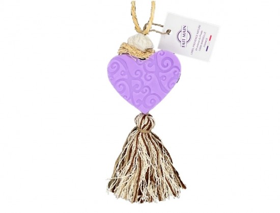 Zeepvlecht hart paars