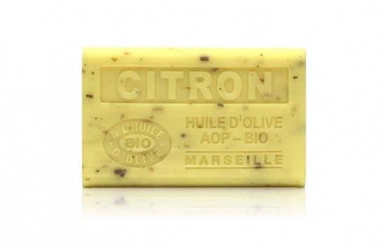 Ambachtelijke Franse citroen zeep van 125g met exfoliërende werking