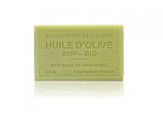 Label Provence Nature Kamperfoelie - Chèvrefuille zeepblok 125g, vierkant, biologisch en plantaardig.