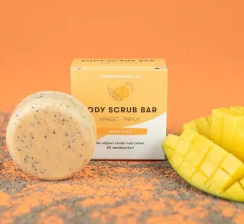Body scrub bar mango papaja franse zeep