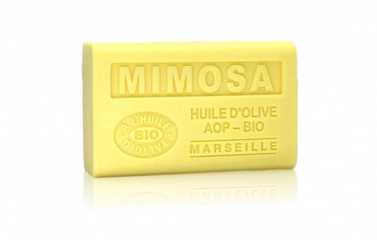 Franse olijfolie zeep met Mimosa geur