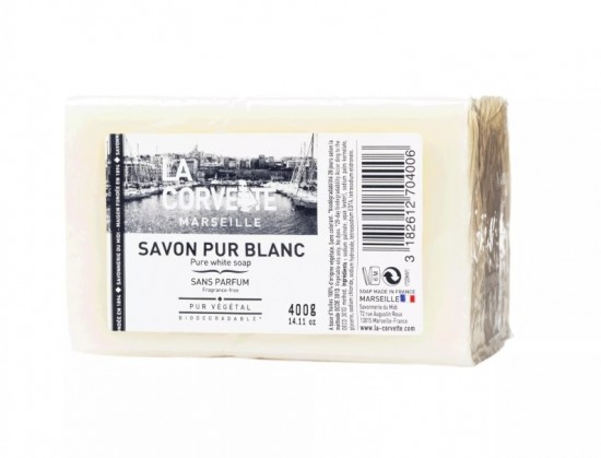 Pure witte zeep Savon Blanc La Corvette 400g