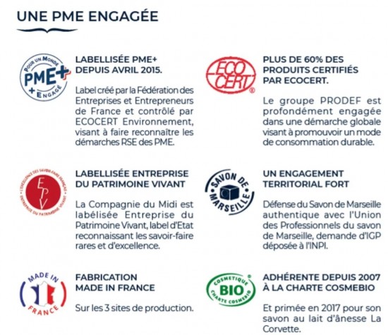 Certificering savon de marseille la corvet