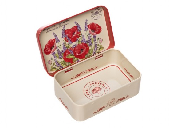 Zeepkist klaproos en lavendel bloemen