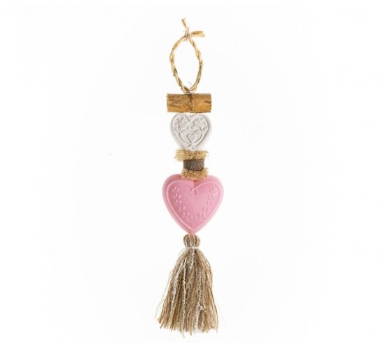 Zeepketting roze hart met rozengeur