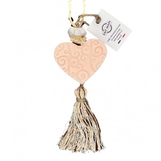 Zeepvlecht beige hart patroon