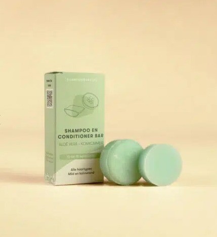 Mini Shampoo & Conditioner Bar Aloë Vera – Komkommer