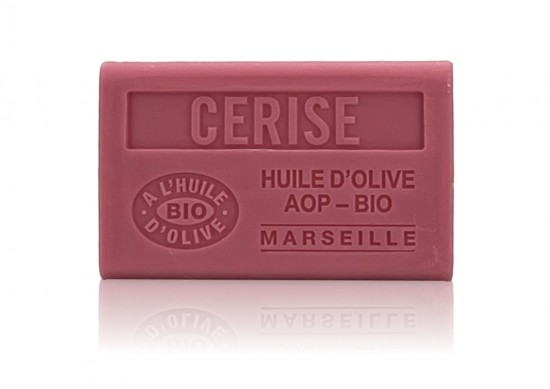 Franse biologische olijfolie zeep met kersen geur