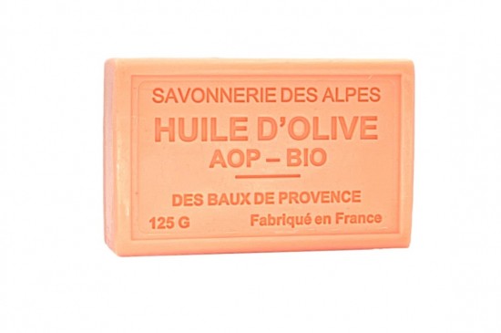 jasmijn franse zeep 125g van label provence nature, natuurlijke zeep met biologische olijfolie voor een zachte en gehydrateerde huid