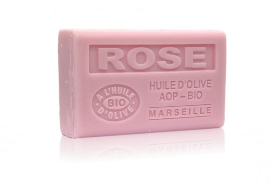 Franse rozen zeep BOB met natuurlijke rozenextracten, hydrateert en verzorgt de huid van gezicht, handen en lichaam