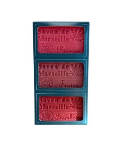 Giftbox Aardbei, Framboos en Passievrucht zeep