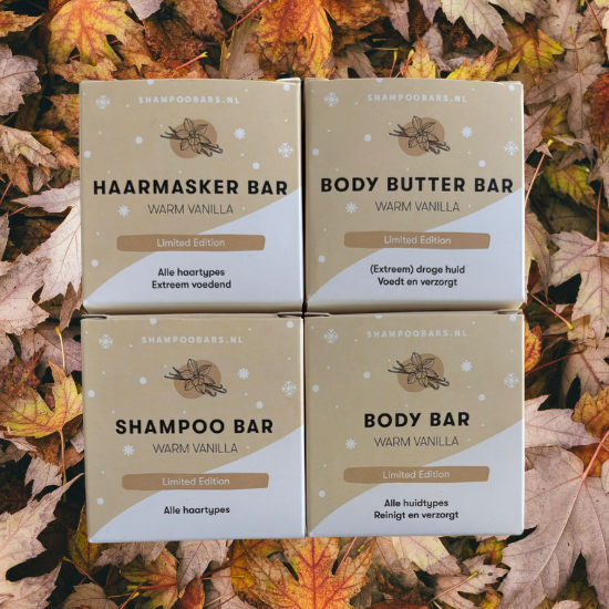 Warm vanilla lijn schampoo bars cadeau set